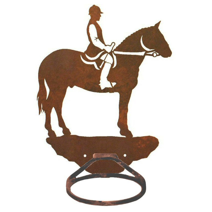 English Horse Rider Metal Bath Towel Ring