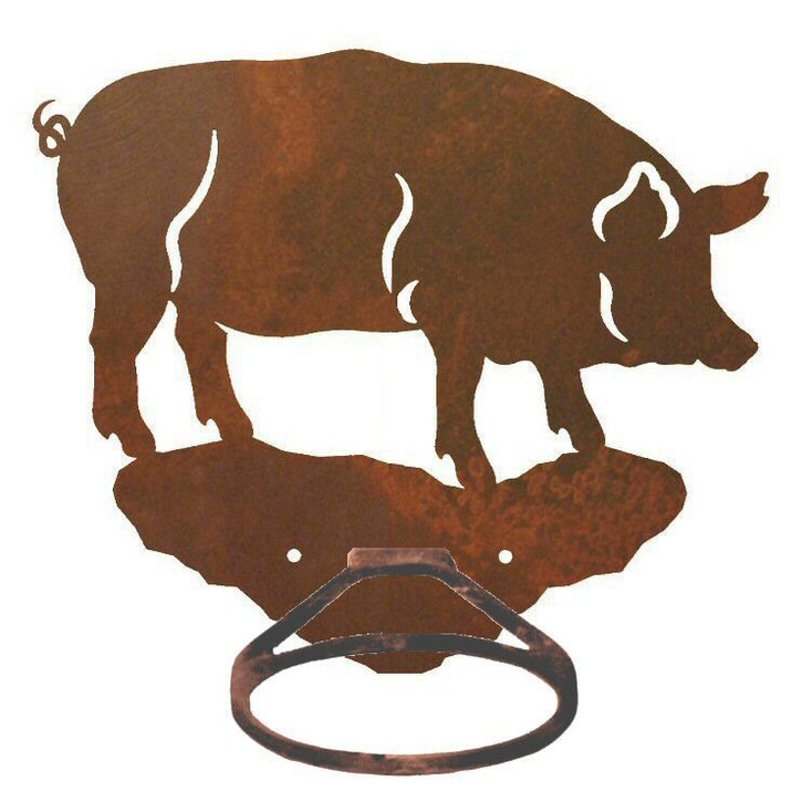 Pig Metal Bath Towel Ring