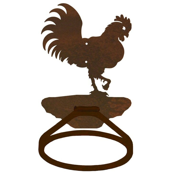 Rooster Metal Bath Towel Ring