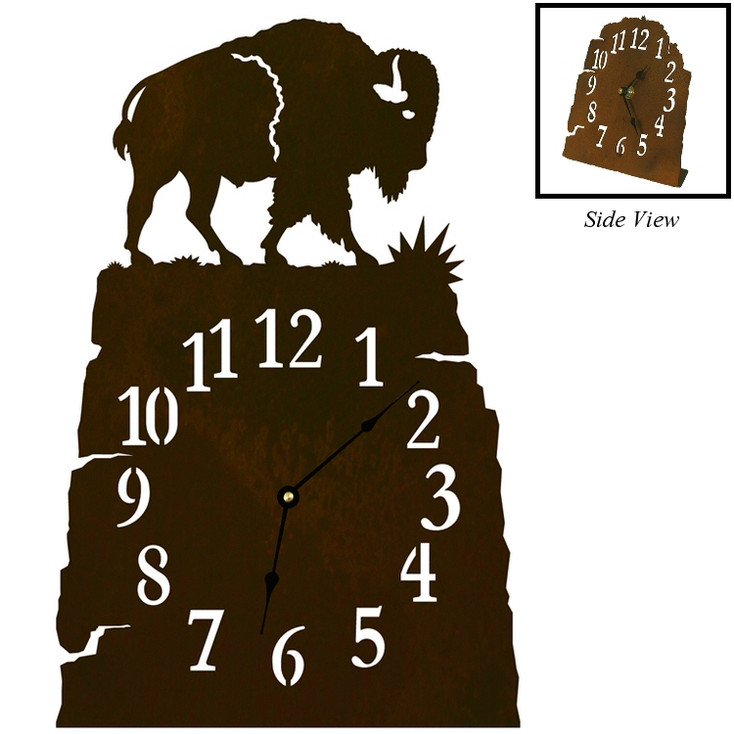 Buffalo Metal Table Clock