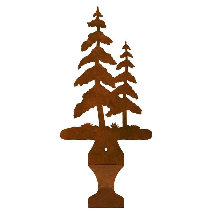 Pine Trees Metal Drape Rod Holders