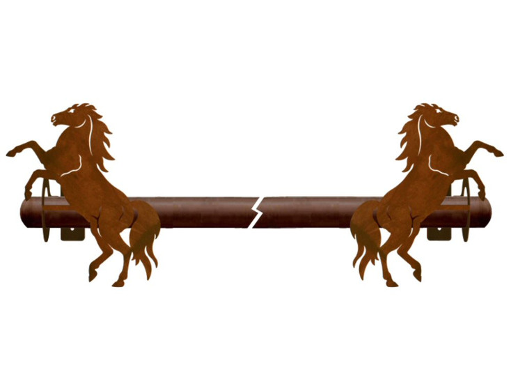 Rearing Horse Metal Curtain Rod Holders