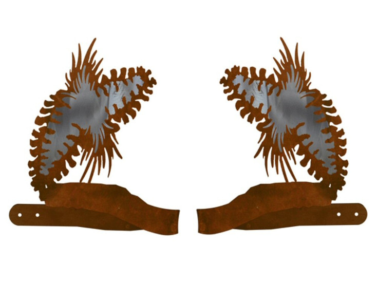 Burnished Pine Cone Metal Curtain Tie Backs