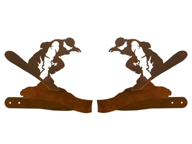 Snowboarder Metal Curtain Tie Backs