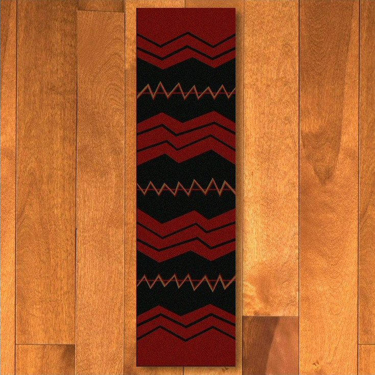 2' x 8' War Path Red Southwest Rectangle Runner Rug