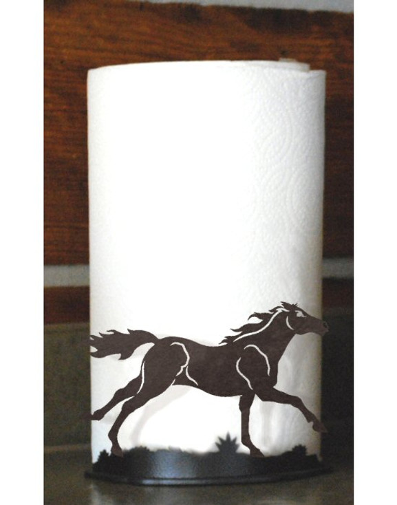 Running Horse Metal Paper Towel Holder