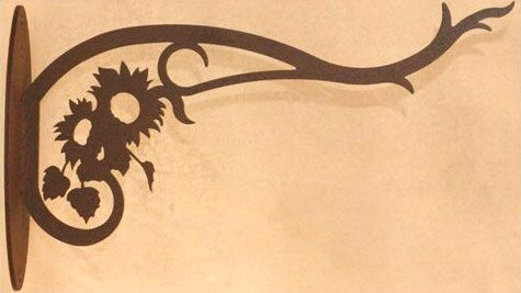 Sun Flowers Metal Wall Plant Hanger