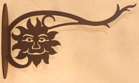 Sun Face Metal Wall Plant Hanger