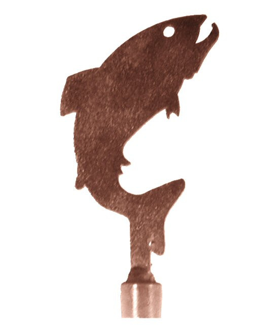 Trout Fish Metal Lamp Finial