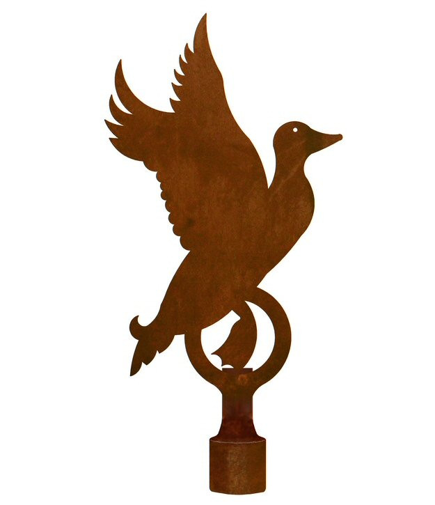 Large Flying Duck Metal Lamp Finial