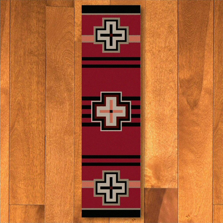 2' x 8' Bounty Red Southwest Rectangle Runner Rug