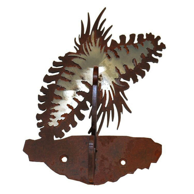 Burnished Pine Cone Double Metal Wall Hook