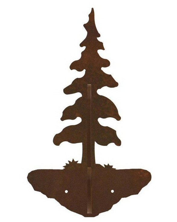 Single Pine Tree Double Metal Wall Hook