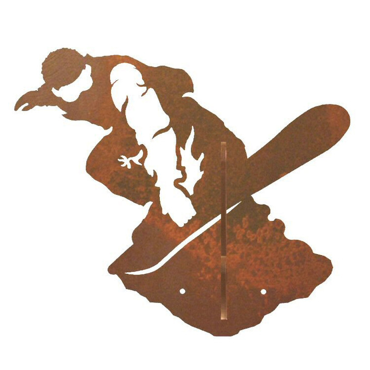 Snowboarder Double Metal Wall Hook