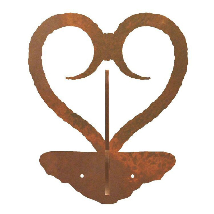 Heart Double Metal Wall Hook