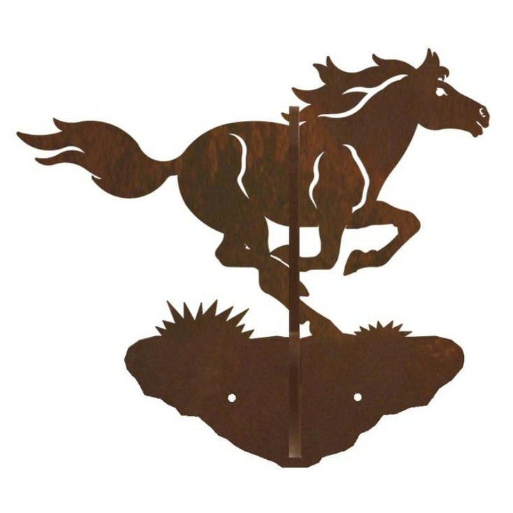 Running Horse Double Metal Wall Hook