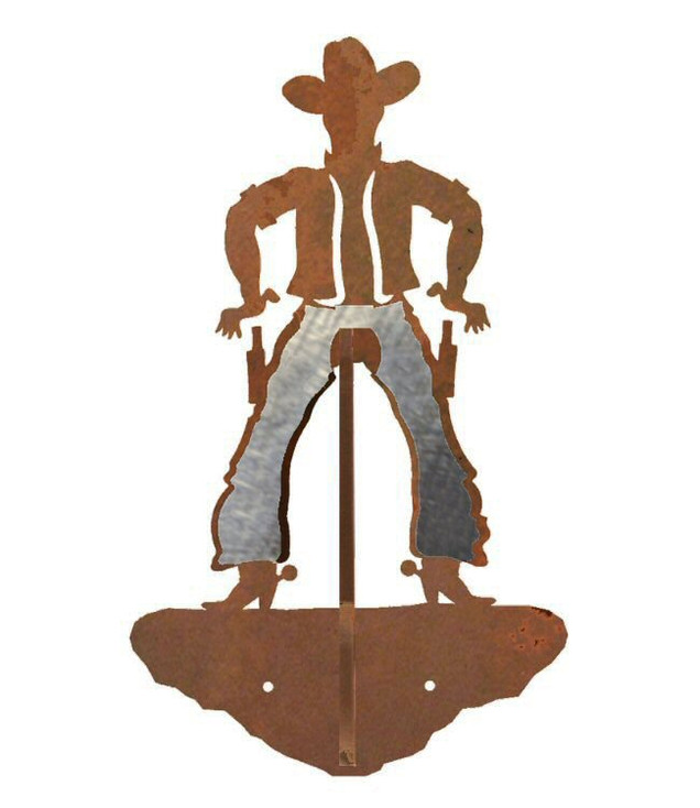 Burnished Cowboy Double Metal Wall Hook