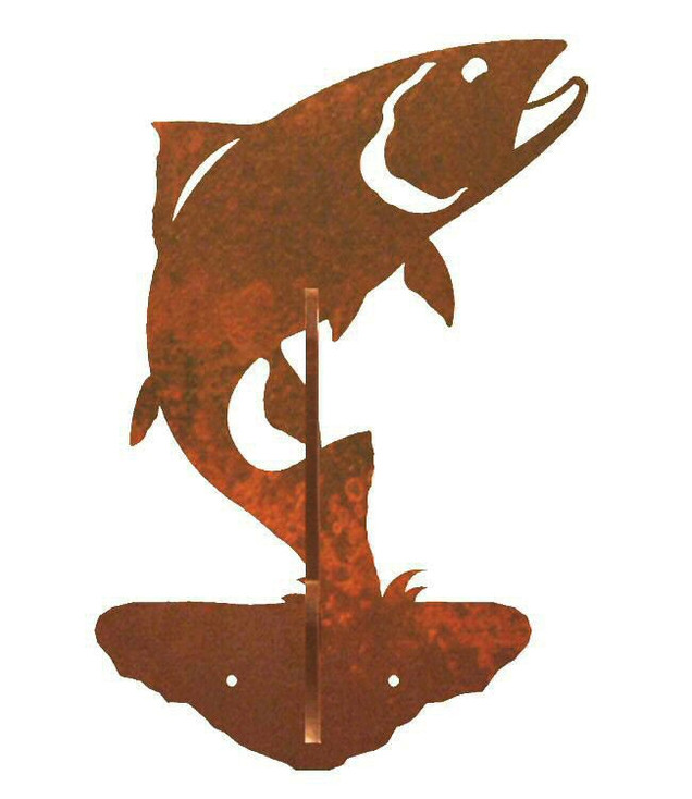 Trout Fish Double Metal Wall Hook