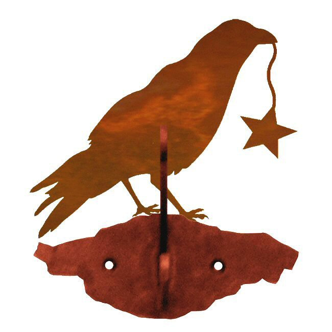 Crow Bird Double Metal Wall Hook