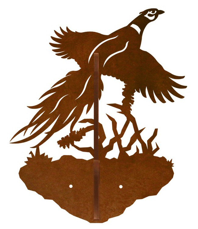 Flying Pheasant Double Metal Wall Hook