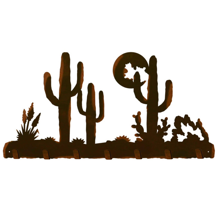Desert Moon Metal Wall Key Rack
