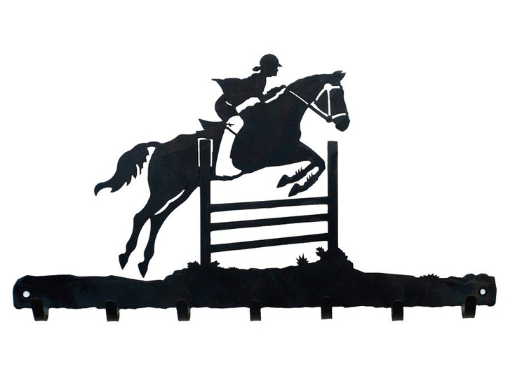 Equestrian Show Jumping Metal Wall Key Rack