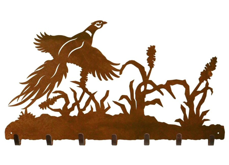 Flying Pheasant Metal Wall Key Rack