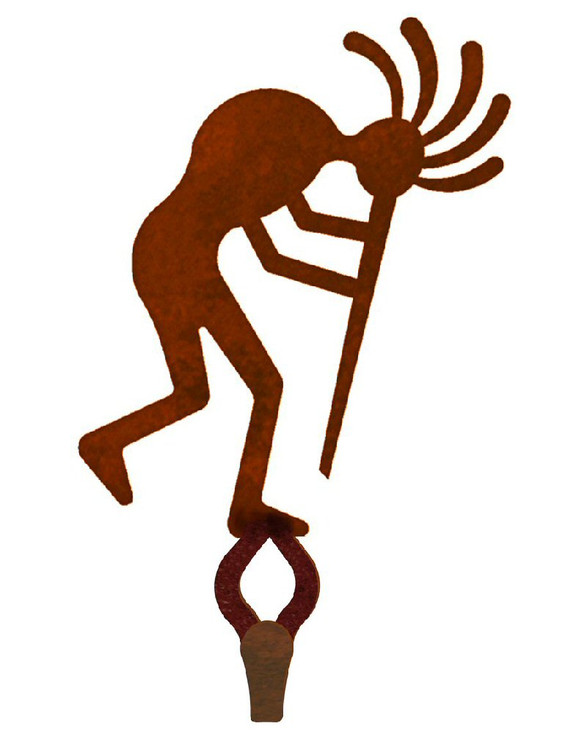Kokopelli Large Single Metal Wall Hook