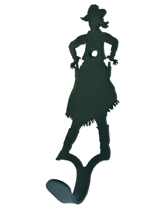 Cowgirl Small Single Metal Wall Hook