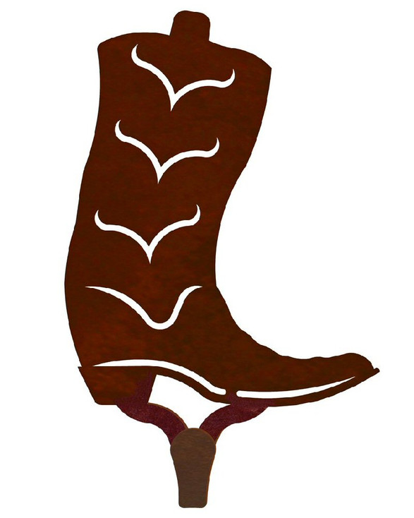 Cowboy Boot Large Single Metal Wall Hook