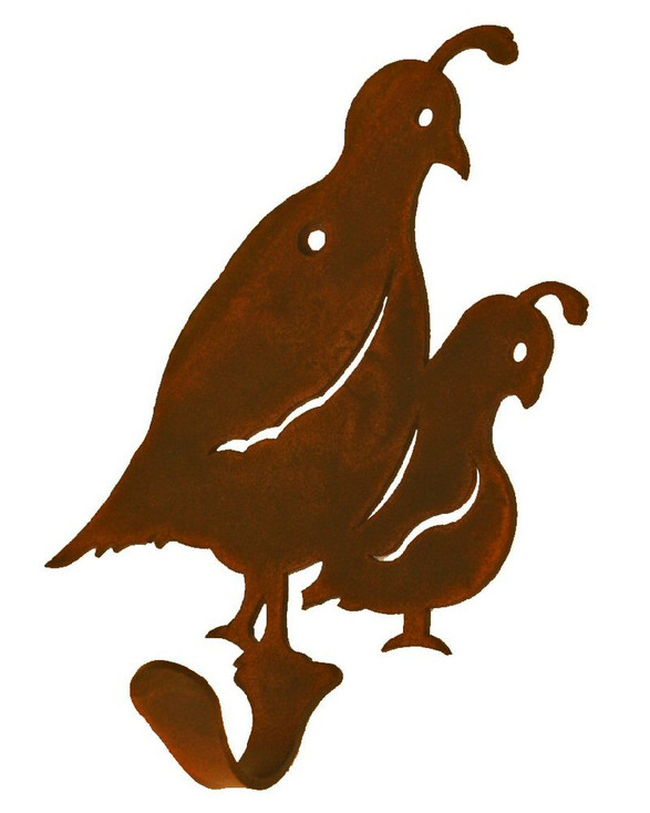 Quail Birds Small Single Metal Wall Hook