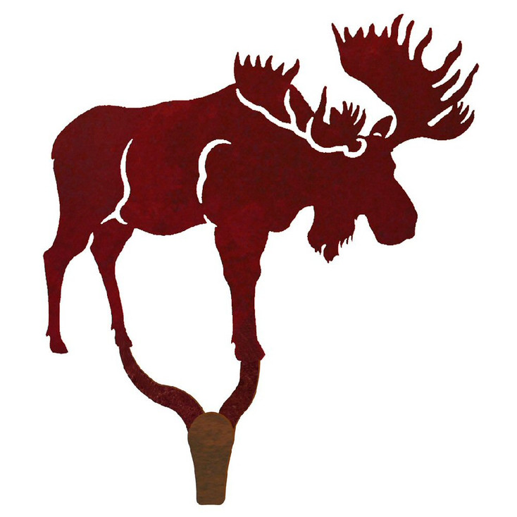 Moose Large Single Metal Wall Hook