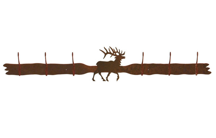 Original Elk Six Hook Metal Wall Coat Rack