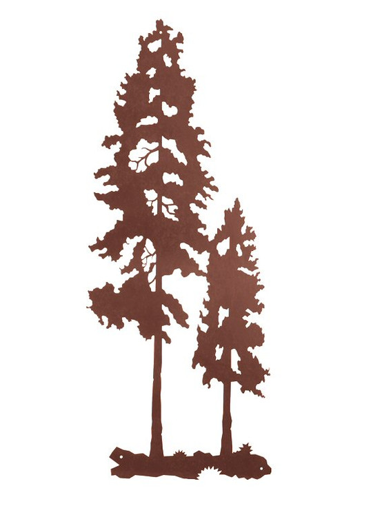 40" Lodge Poles Tree Metal Wall Art