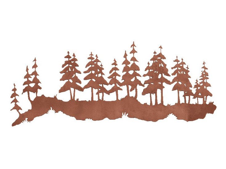 42" Pine Forest Metal Wall Art