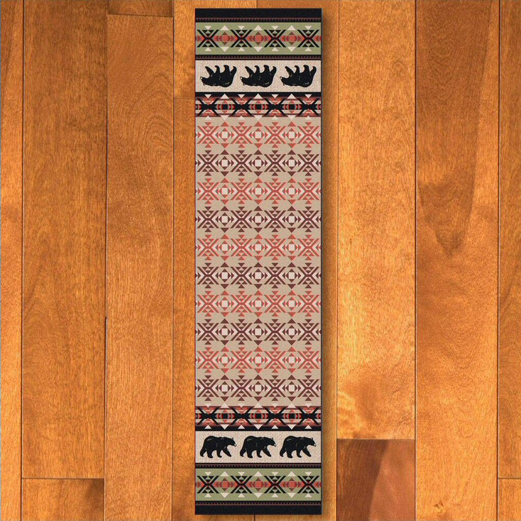 2' x 8' Cozy Bears Wildlife Rectangle Runner Rug