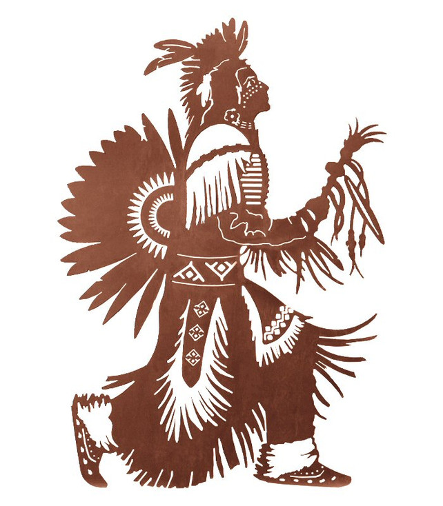 42" Rain Dancer Metal Wall Art
