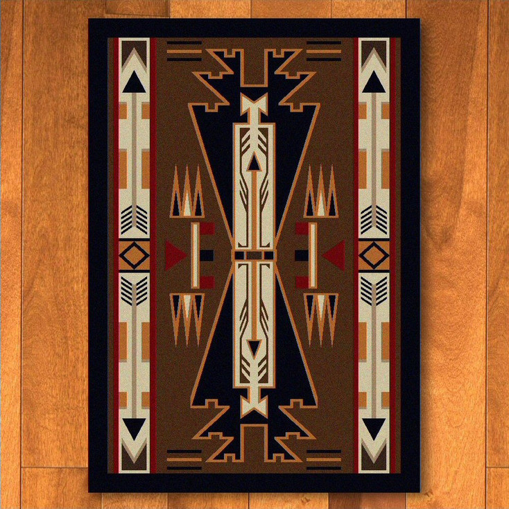 3' x 4' Horse Thieves Brown Southwest Rectangle Scatter Rug