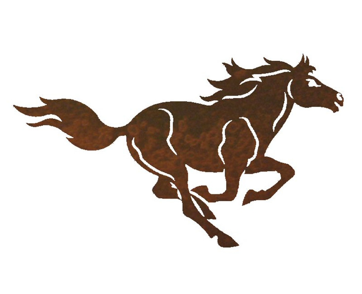 20" Running Horse Metal Wall Art