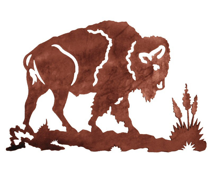 30" Buffalo Metal Wall Art