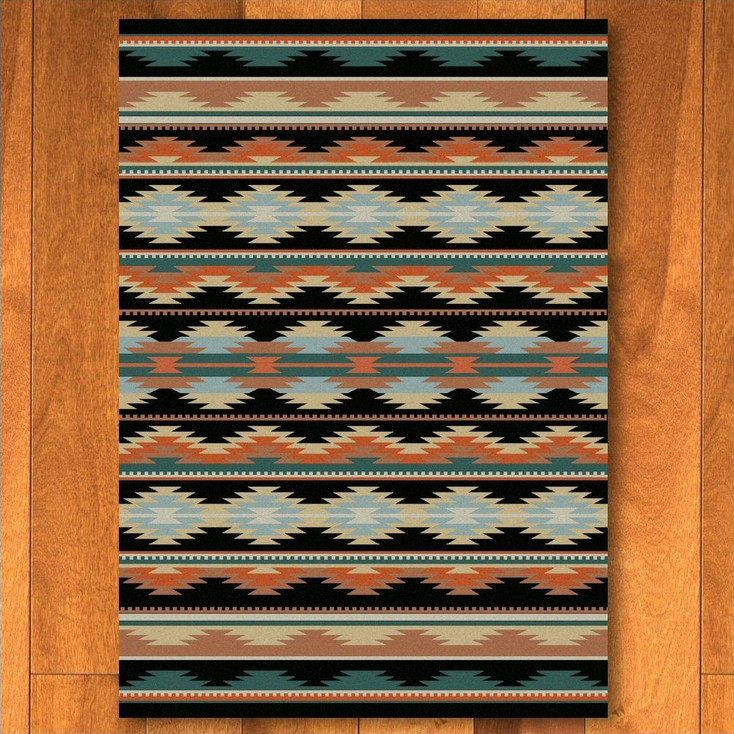 3' x 4' Medicine Dark Southwest Rectangle Scatter Rug