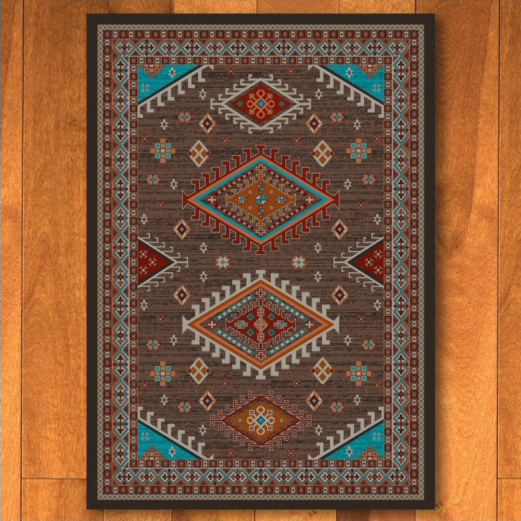 3' x 4' Persian Southwest Brown Rectangle Scatter Rug