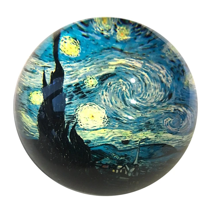 Starry Night Glass Paperweight by Van Gogh