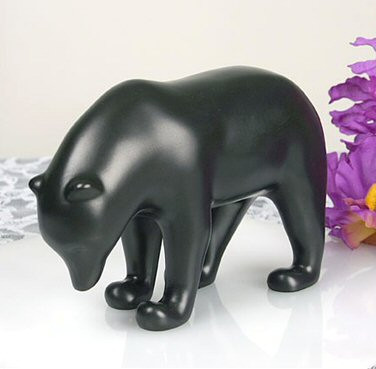 Dark Brown Bear with Head Down Statue by Francois Pompon