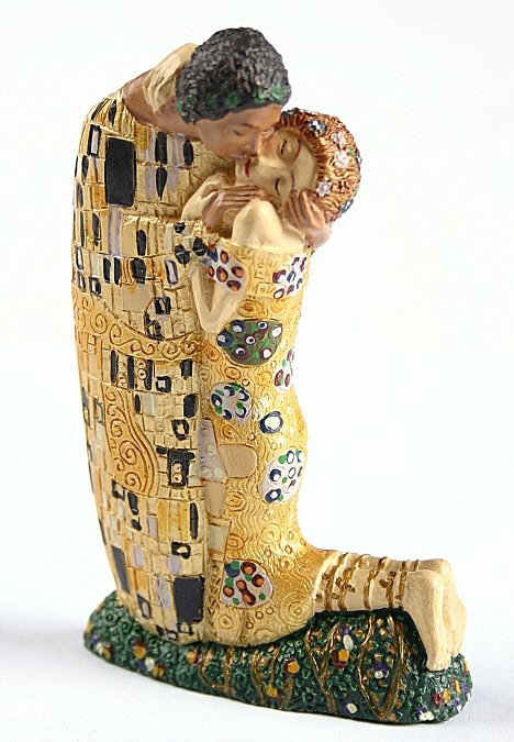 Miniature The Kiss Statue by Gustav Klimt