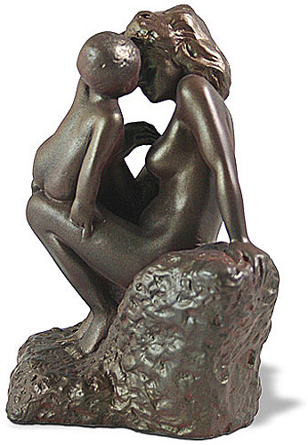 Young Mother with Child Statue by Rodin