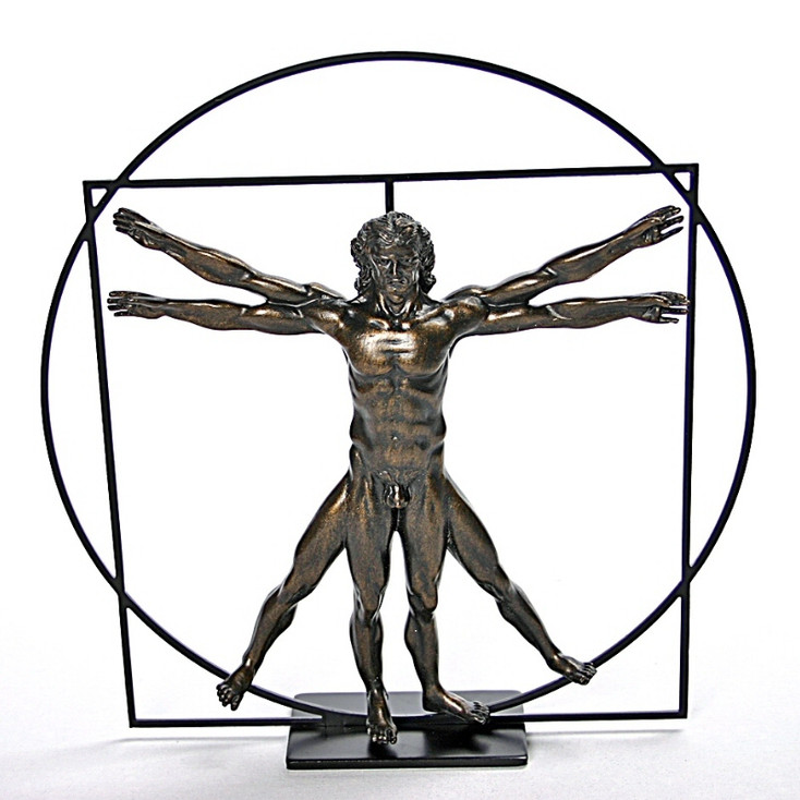 Bronze Vitruvian Universal Man by DaVinci