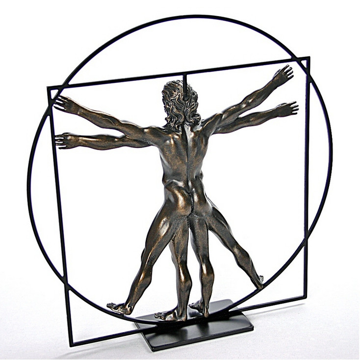 Bronze Vitruvian Universal Man by DaVinci