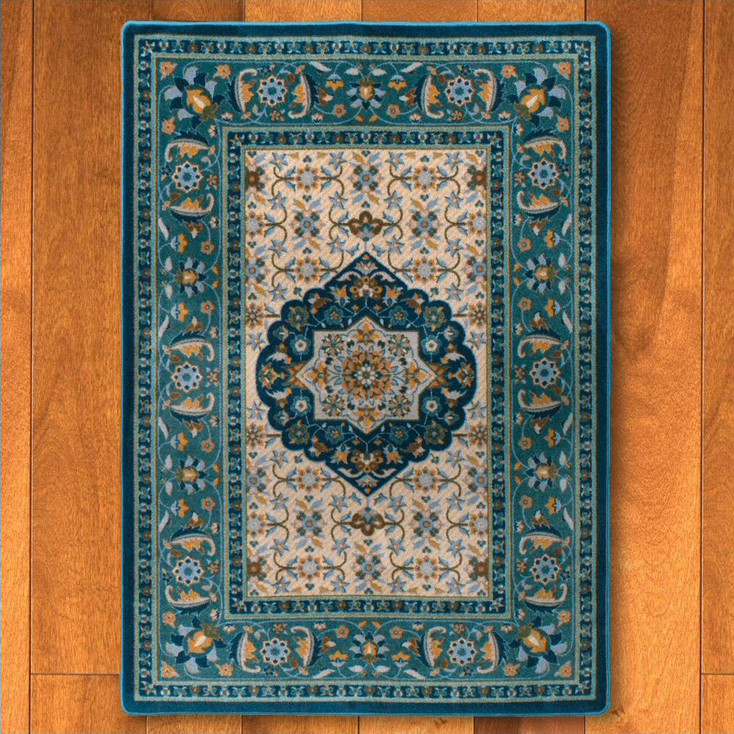 4' x 5' Bristol Worn Navy Persian Style Rectangle Rug
