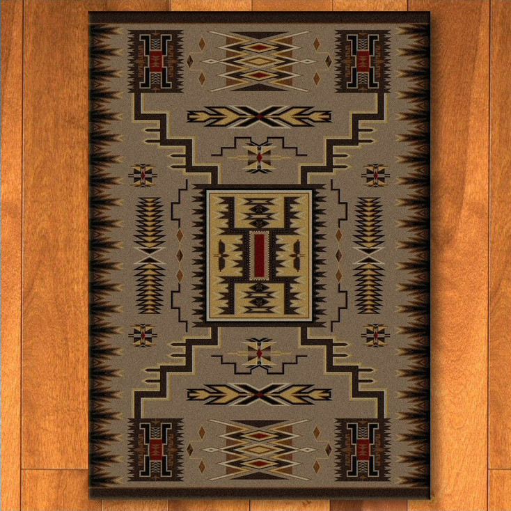 4' x 5' Storm Catcher Chestnut Southwest Rectangle Rug